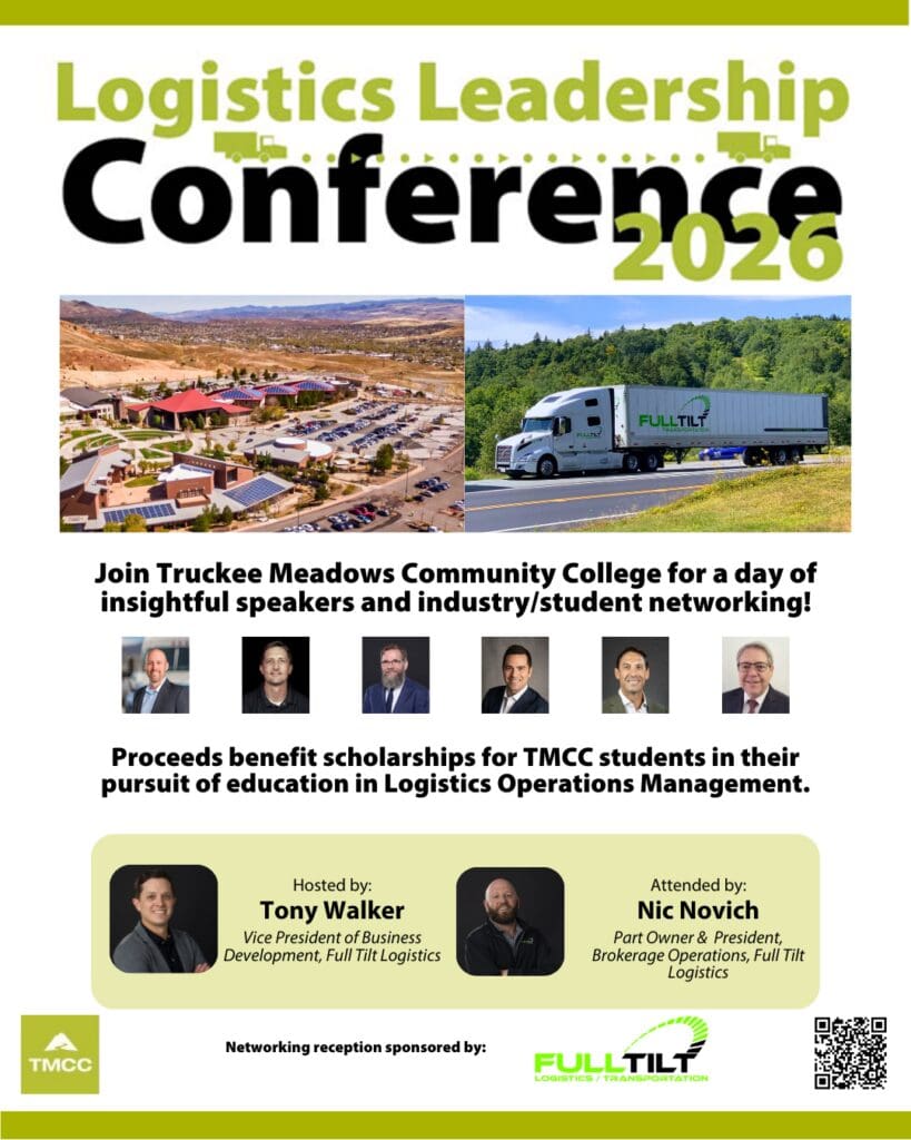 “Logistics Leadership Conference 2026 at TMCC featuring Tony Walker and Nic Novich of Full Tilt Logistics”